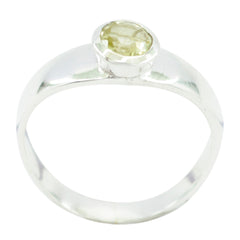 Bella Graceful Yellow Solitaire Ring Lemon Quartz Yellow