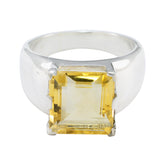 Charlotte Traditional Yellow Solitaire Ring Citrine Yellow