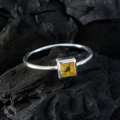 Nisa Sophisticated Yellow Solitaire Ring