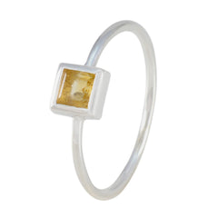 Nisa Sophisticated Yellow Solitaire Ring