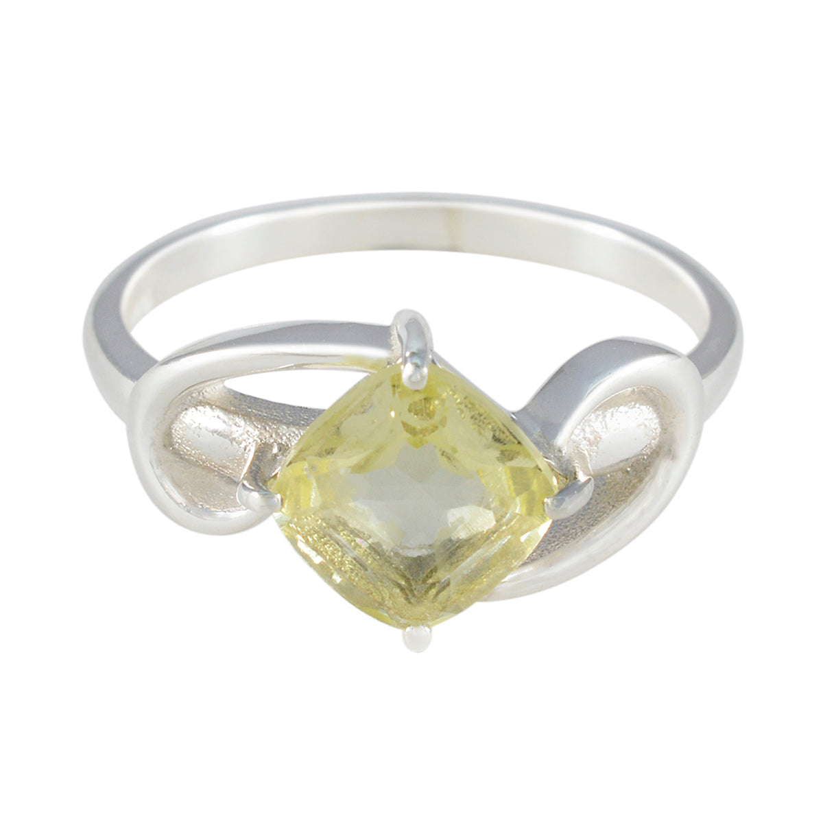 Katharina Cultural Yellow Solitaire Ring Lemon Quartz Yellow