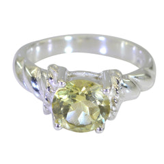 Charlotte Sophisticated Yellow Solitaire Ring