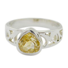 Liyana Glamorous Yellow Solitaire Ring Citrine Yellow