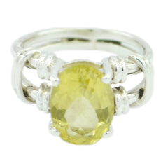 Amanda Rope-Wire Yellow Solitaire Ring Lemon Quartz Yellow