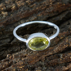 Ivy Yellow Solitaire Ring with Oval Gemstone