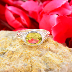 Alina Yellow Solitaire Ring with Intricate Silver Design