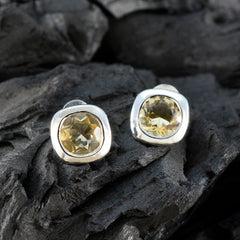 Mei Yellow Solitaire Stud Earrings for Everyday Glam