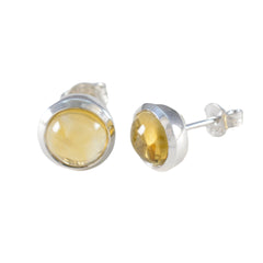 Micaela Yellow Solitaire Stud Earrings for Stylish Glam