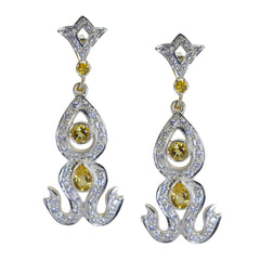 Maria Yellow Stud Earrings India - Elegant Fashion Jewelry