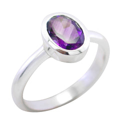 Yuna Purple Solitaire Ring with Elegant Gemstone Design
