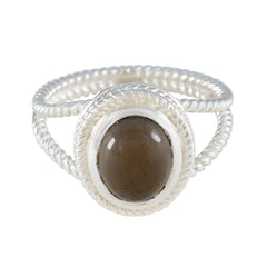Julieta Rope-Wire Brown Solitaire Ring Smoky Quartz Brown