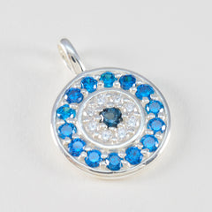 Yasmine Romantic Dainty Pendant with Blue Gemstones