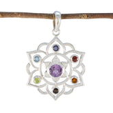 Nova Rope Wire Classic Jewelry Pendant with Gemstones Multi Stone multicolor Multicolor