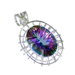 Gabriela Rope Wire Jewelry Pendant with Colorful Gemstone