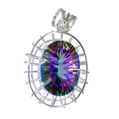 Gabriela Rope Wire Jewelry Pendant with Colorful Gemstone