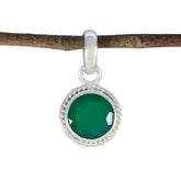 Noelia Rope Wire Jewelry Pendant with Green Gemstone Green Onyx Green Green