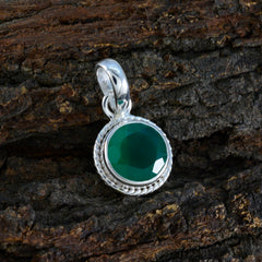 Noelia Rope Wire Jewelry Pendant with Green Gemstone