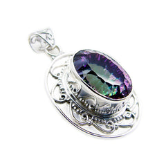 Addison Rope-Wire Pendant Necklace with Stunning Gemstone