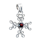 Bruna Red Rope-Wire Featherlight Pendant Garnet Red Red