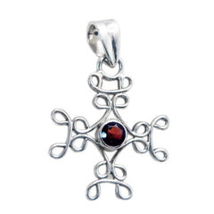 Bruna Red Rope-Wire Featherlight Pendant Garnet Red Red