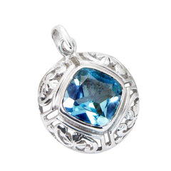 Rosa Blue Bubble Pendant - Elegant Gemstone Jewelry