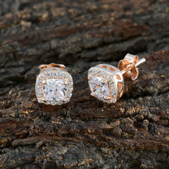 Rosa White Stud Earrings for Everyday Elegance