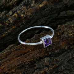 Ella Purple Solitaire Ring for Women Sterling Silver