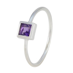 Ella Purple Solitaire Ring for Women Sterling Silver
