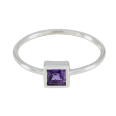 Ella Purple Solitaire Ring for Women Sterling Silver Amethyst Purple