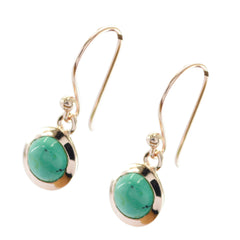 Pauline Turquoise Solitaire Dangle Earrings for Glam