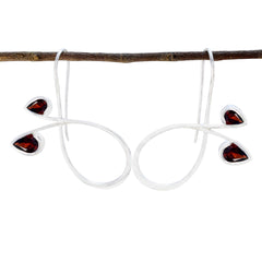 Sakura Red Dangle Earrings for Everyday Glamour Garnet Red Dangle