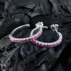 Sakura Red Stud Earrings for Trendy Everyday Wear