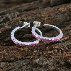 Sakura Red Stud Earrings for Trendy Everyday Wear