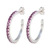 Sakura Red Stud Earrings for Trendy Everyday Wear Ruby Red Stud