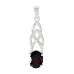 Sara Red Claddagh Dainty Pendant Garnet Red Red