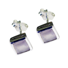 Sarah Pink Solitaire Stud Earrings for Everyday Glam