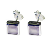 Sarah Pink Solitaire Stud Earrings for Everyday Glam Rose Quartz Pink Stud