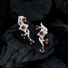Sarah Red Stud Earrings for Everyday Glam