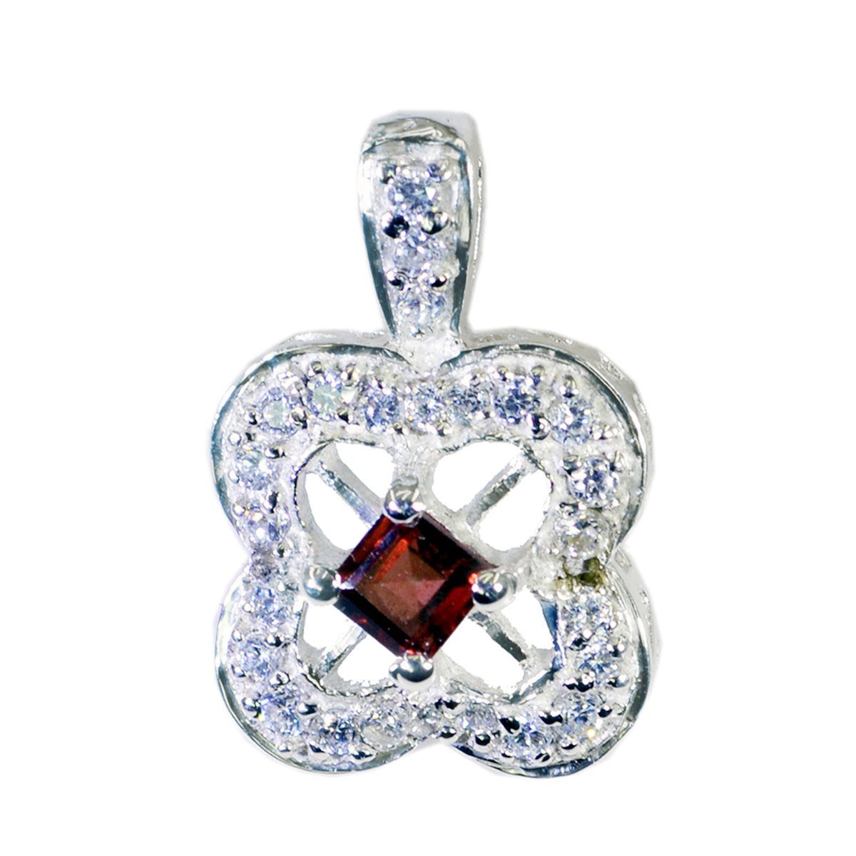 Savannah Red Pendant with Sparkling Gemstone Accents Garnet Red Red