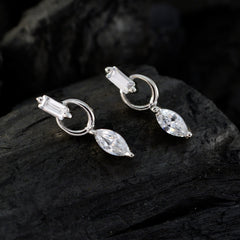 Savannah White Stud Earrings for Elegant Style