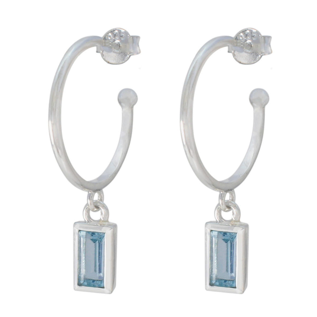 Scarlett Blue Solitaire Earrings for Everyday Glam Blue Topaz Blue Dangle