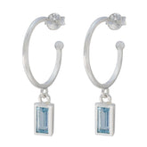 Scarlett Blue Solitaire Earrings for Everyday Glam Blue Topaz Blue Dangle