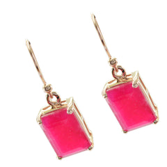 Scarlett Red Solitaire Earrings - Vibrant Gemstone Style