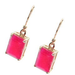Scarlett Red Solitaire Earrings - Vibrant Gemstone Style