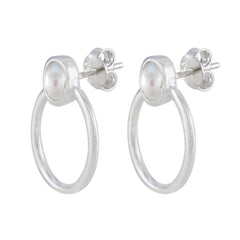 Scarlett White Solitaire Earrings for Elegant Style
