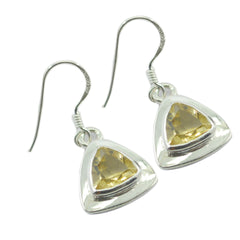 Scarlett Yellow Earrings in Elegant Silver Design