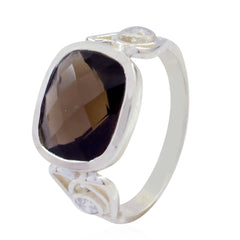 Dewi Boho Brown Halo Ring with Faceted Gemstone