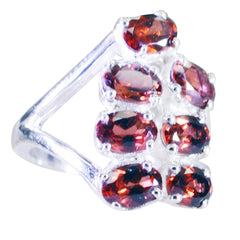 Aisha Abstract Gemstone Ring for Women with Red Stones