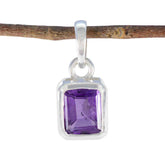 Anna Silver Amethyst Necklace - Stylish Pendant Design Amethyst Purple Purple