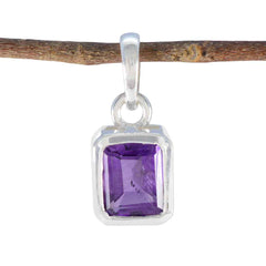 Anna Silver Amethyst Necklace - Stylish Pendant Design Amethyst Purple Purple